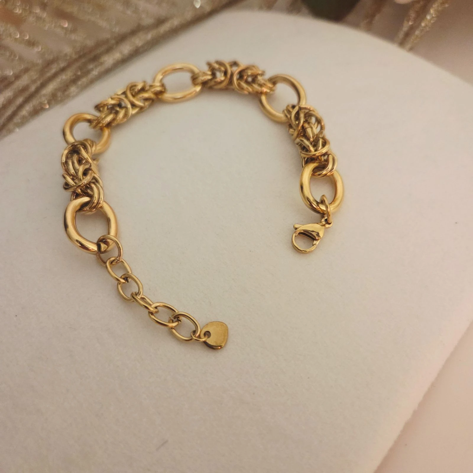 Pulsera Cadena Dorada de Acero Inoxidable para Mujer, Pulsera de Eslabones Moderna, Pulsera Ajustable Elegante, Joya Minimalista, Regalo para Mujer – photo 2